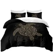 Golden Turtle Quilt Cover
