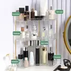 Bathroom Rack Cosmetic Storage Holder Sturdy 2-tier Corner Shelf with Perfume