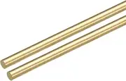uxcell Brass Round Rods, 5/16 Inch Brass Solid Round Rod Lathe Bar Stock, 8mmx250mm Brass Rod for Drift Punches Various Shaft DIY Craft Model Plane Ship Cars, Pack of 2