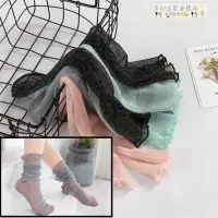在飛比找Yahoo!奇摩拍賣優惠-～多妙屋～女童堆堆襪春秋寶寶襪韓國小童漁網襪子兒童花邊蕾絲公