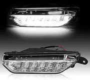 HECASA Daytime Running Light Left Compatible with 2016-2017 Infiniti QX50 Replacement for 266055UA0A LED Daytime Running DRL Lamps Clear Lens Driver Side