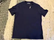 VILEBREQUIN Men’s Navy Blue Crew Neck Pocket Tee Shirt Embroidered Turtle L NWT