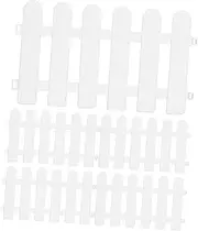 TINEASUR 5pcs Garden Enclosure Fence Small Picket Fence PVC Material 50x30cm Perfect for Fairy Garden Christmas Decor