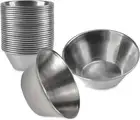 Fit Meal Prep [24 Pack] 1.5 oz Stainless Steel Dipping Sauce oz, Silver