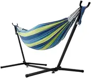 MT ASPIR Outdoor Hammock with Waterproof Stand, for 2 Person Portable Lightweight Hanging Hammocks Swing Beds for Camping, Beach, Backyard, Travel, Support up to 200kg Blue
