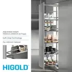Diamond PRO Pull Out Pantry Unit - 400mm Cabinet - Adjustable Height - 6 Trays