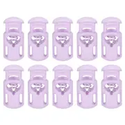 30Pcs 5.5x3mm Cord Lock Plastic Single Hole Spring Toggle Stoppers, Purple