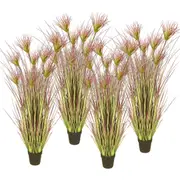 SOGA 4X 120cm Purple Artificial Indoor Potted Papyrus Plant Tree Fake Simulation Decorative