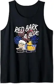 [Disney] Pixar UP 4th Of July Red Bark And Blue Tank Top