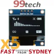 5x OLED Display 0.96" 128x64, White, I2C IIC, SSD1306, Arduino Raspb Pi, SY