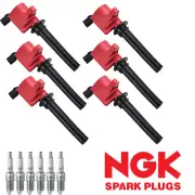 6 Ignition Coil & 6x NGK Spark Plug For Ford Five Hundred 3.0L V6 FD502 (for: Ford)