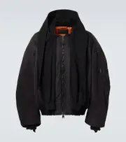 [Balenciaga] Balenciaga Incognito hooded bomber jacket AU 93 black