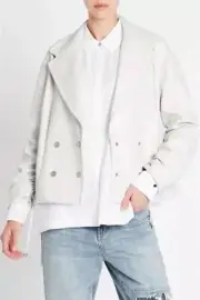 BNWT SASS & BIDE "The Rapture" Leather Jacket - Ivory - Size 12 - $990