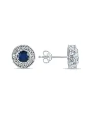Gem Spark 14K 0.76 ct. tw. Diamond & Sapphire Earrings