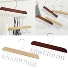 Anti Slip Multi Hook Coat Hanger Bra Hanger Scarf Organizer Space Saving Wooden