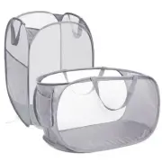 2 Pack Laundry Hamper Baskets, Collapsible Laundry Baskets Durable Tear-resis...