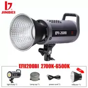 JINBEI EFII-200Bi 200W Bi-color COB LED Light Studio Video Light 2700K-6500K NEW