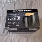 OVENTE Electric 2 Slice Toaster, 6 Shade Toast Settings, Black TP2210B
