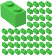 ☀️Lego 1x2 BRIGHT GREEN x50 building blocks Part Piece Bulk Lot Legos 3004