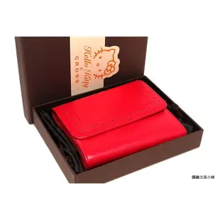 【圓融文具小妹】CROSS 絕版品 Hello-Kitty 紅色 雙層 雙色 六卡 皮夾 錢包 只剩一個