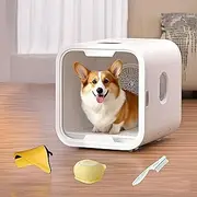 Pet Dryer Box for Dogs&Cats,Low Noise Grooming Dryer Machine with Toughened Glass&Touch Panel