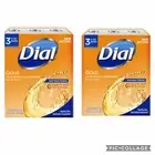 Dial Antibacterial Soap Bars, Gold, 4 oz bars, 3 ea (Pack of 2)
