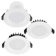 90mm LED Downlight 9w or 12w White CCT 203905N / 203906N / 203907N Eglo Lighting