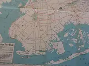 1939 New York City BROOKLYN Worlds Fair Map Brochure RARE ! SUBWAY Flushing !