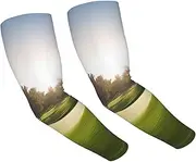 [LHDGBNV] Sun Protection Arm Sleeves For Men Women Uv Upf 50+ Gardening Sleeves Golf Course Sports Cooling Sleeve, Black