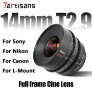 7artisans 14mm T2.9 MF Full Frame Cine Lens for Sony Nikon Canon L-Mount Cameras