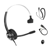 Phone Headset Noise Cancelling Mic RJ9 U10P Bottom Cable Compatible with Poly...