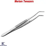 Surgical Dressing Forceps Dental Meriam Tweezer Foil Serrated Angled Tip CE