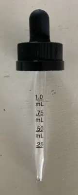 100 PIECES CR GLASS DROPPERS (Pipettes) for 1oz Boston Round Bottles 20-400 Size