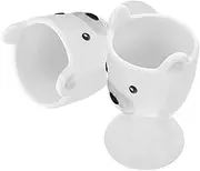GANAZONO 2Pcs Ceramic Egg Cup Holder Adorable Breakfast Egg Stand for Stylish Dining European Design for Boiled Eggs Easy to Clean