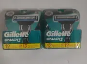Gillette Mach 3 Men’s Cartridge Steel Blades Pack of 12x2 = Total 24 Cartridges