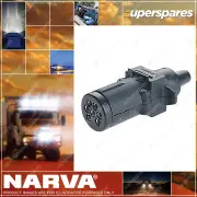 Narva 7 Pin Small Round Plastic Trailer Plug 15A At 12V 82121Bl Premium