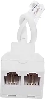 ARTIBETTER Telephone Line Splitter Adapter Detachable Phone Cable Converter for Dual Connections Sleek Design for Use Effortless Phone Line Expansion
