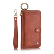 Multifunction PU Leather Case For Samsung Galaxy Note 10 Plus Case 2in1 Zipper Wallet Magnetic Metal Buckle TPU PC Hard Back Cover
