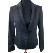 White House Black Market Cotton Blazer Size 10 New With Tags Black Tie Formal