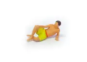 CR 1:64 Painted Figure Model ature Resin Diorama Beach Recline Man Swim