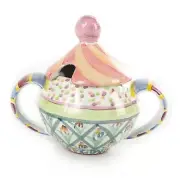 Mackenzie Childs Taylor Lidded Sugar Bowl - Bearded Iris