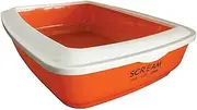 Scream 51-SLT04009 Rectangle Litter Tray, Loud Orange, 50x35x14cm