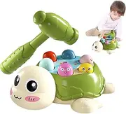 Whack Mole Game, Turtle Hammering and Pounding Toys, Developmental Interactive Learning Toy, Engaging Cute Whack Mole Play, Early Education, Fun Indoor Playtime, 7.68x6.3x2.72 in