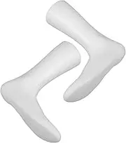 Cabilock 2Pcs Female Foot Model Sock Blockers Reusable Plastic Shoe Form Mannequin for Displaying Socks Shoes and Jewelry Lightweight and Foot Support