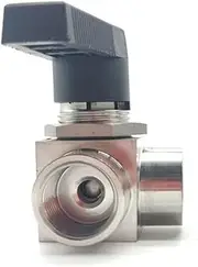 Stainless Steel Female Ball Valve, 1pcs Three-Way Ball Valve, Female Thread G1/8" 1/4" 3/8" 1/2" BSP Stainless Steel high Pressure Temperature(3/8")