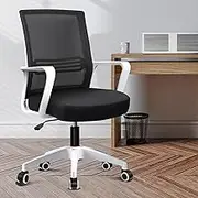 ALFORDSON Mesh Office Chair Executive Computer Ergonomic Chair, Swivel Desk Chair Gaming Chair, Fina White Black