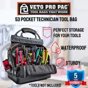 Veto Waterproof Tool Bag Tech Series 53 Pockets Technician Tools Storage Straps