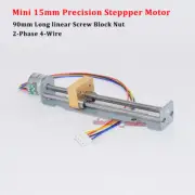 90mm Long Linear Screw Slider Nut DC 5V 2-phase 4-wire Micro 15mm Stepper Motor