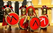 Playmobil Spartans Greek Custom Soldiers-Spartan Hoplites & Officer -Custom Made