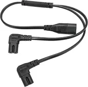 IEC320 C8 Dual C7 Power Splitter Cable, Safe to Use for LCD Monitors and Desk Lamps, PVC Cover, 1 in 2 Out